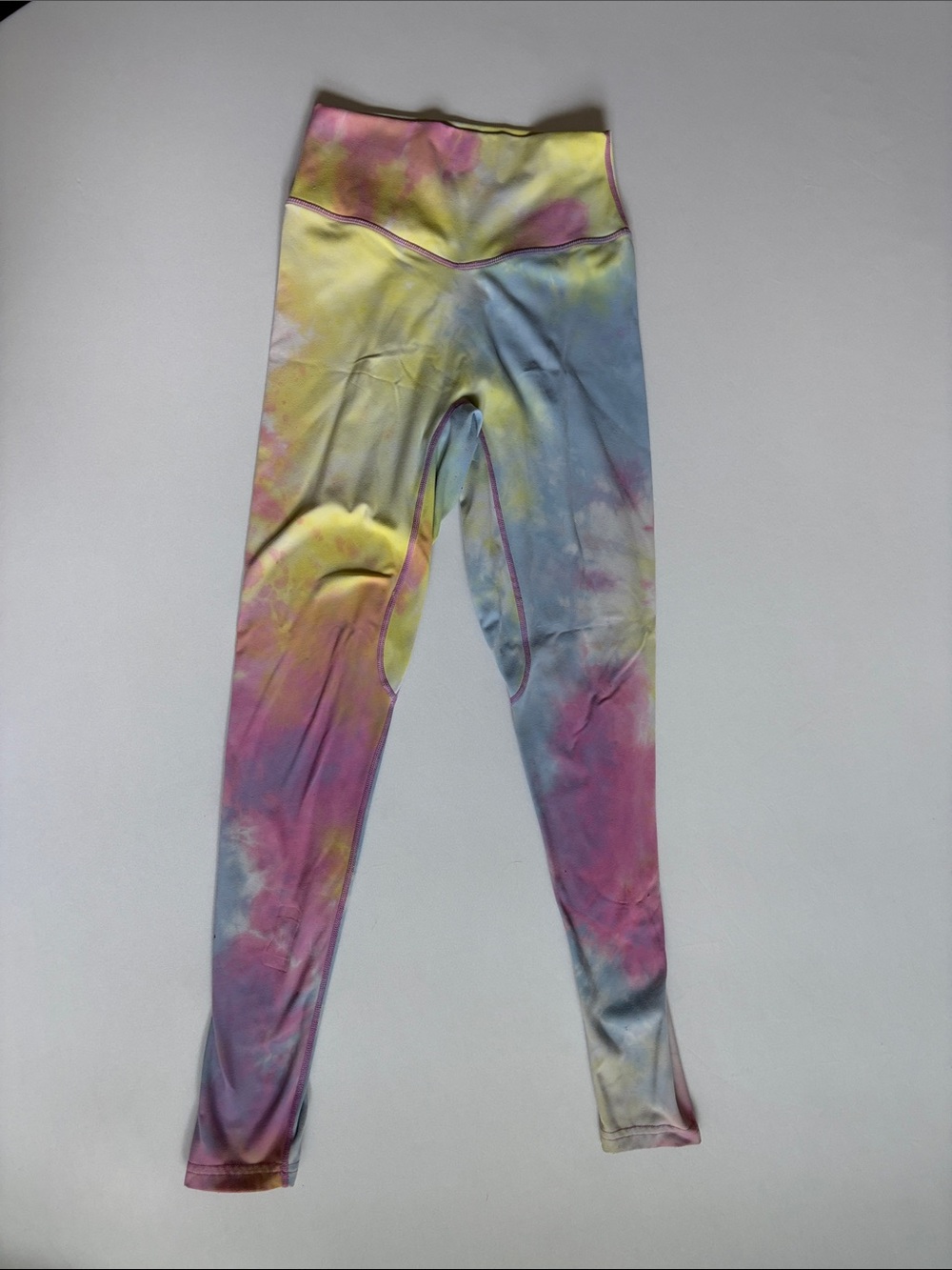 Balance Athletica Tie-Dye High-Rise Leggings - Pink, Yellow & Blue